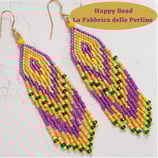 Kit Miyuki Orecchini Willow Sparkle Fucsia / Giallo