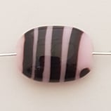 Rettangolo 20x15mm Rosa a Righe Nere