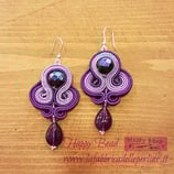 KIT Soutache Orecchini Lilith Pendenti Colore Viola