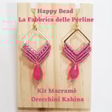 Kit Macramé Orecchini Kahina color Fucsia