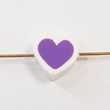 Perline Cuore Bicolore 10mm MIX 5pz