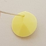 Pailette 12mm Giallo Plastica Foro Alto