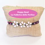 Kit Bracciale Macramé Ibisco Bianco / Nero