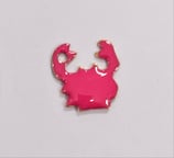 Ciondolo Metallo Smaltato Granchio 10mm  FUCSIA