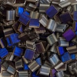 Tila Beads 5x5x1,8 (TL4556) Grigio/Blu Matt Opaco (bifacciale)