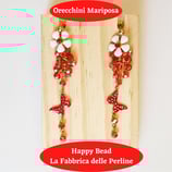 Kit Wire  Orecchini Mariposa versione Rosso / Bianco