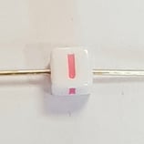 Perlina CUBO Lettera I 6mm foro passante