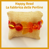 Kit Bracciale Elastico Arancio/Rosso