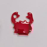 Ciondolo Metallo Smaltato Granchio 10mm  ROSSO