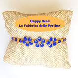 Kit Bracciale Macramé Ibisco Blu China / Arancio