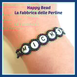 Kit Macramé Base Letter Bracelet Blue