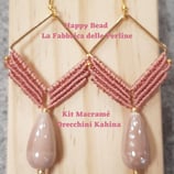 Kit Macramé Kahina Earrings color Light Pink BIG