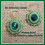 Kit Orecchini Soleil Punto Peyote Circolare Base Smeraldo