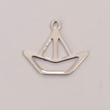 Ciondolo Metallo Barchetta 13mm argento