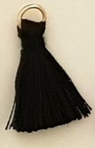 Nappina Mini 20mm Nero con Anellino oro.