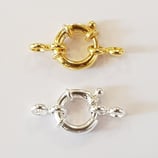 Chiusura Anello a Molla Arg925 14mm Bagnata in Oror 18kt