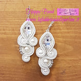 Orecchini Sposa Curves Bianco/Argento