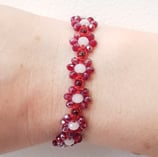 Kit Bracciale Macramé Fiore Rosso