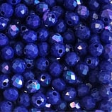Cipollotti Sfaccettati 3x4mm Blu China Coprente Lucido AB 50 pezzi