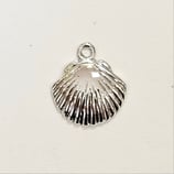 Perlina Metallo Conchiglia 12mm argento