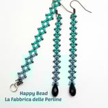 Kit Earrings and Bracelets RAW Basic Turquoise Gunmetal