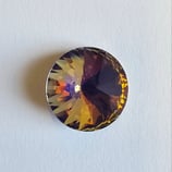 Cabochon Rivoli 12mm Delite Ambra scuro