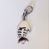 Perlina Metallo Lisca Pesce Argento 9mm