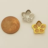 Fiore 15mm Metallo Filigrana Argento / Oro