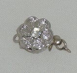 Chiusura a linguetta fiore 14mm argento