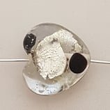 Cuore 20x16mm Trasparente con dettagli Neri