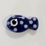 Perlina Pesce 19mm Blu