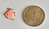 Ciondolo Metallo Smaltato Pesce Angelo 12mm  ROSA/FUCSIA