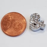 Simbolo & Acciaio con Strass 14mm gancio passante