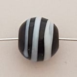 Sfera 12mm Nera a Righe Bianche