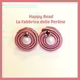 Orecchini Bottone Rosa Antico