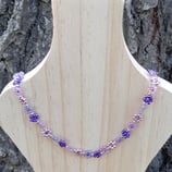Kit Miyuki Collana / Bracciale Flora versione Gemstone Rosa/Viola