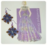 KIT Orecchini Morrigan Colore Amethyst Orchid / Bronzo