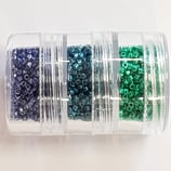 Kit Miyuki Nuove Delica 11/0 Duracoat Metallic versione blu verde