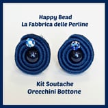Kit Soutache Button Earrings Petrolium