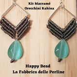 Kit Macramé Orecchini Kahina color Grigio