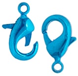 Chiusura Moschettone Goccia 12mm Blu con anellino 4pz