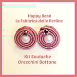 Kit Soutache Orecchini Bottone Rosa Antico