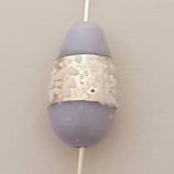 Goccia 18x9mm Lilla striscia argento