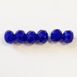 Cipollotti Sfaccettati 3x4mm Blu China Opaco 50 pezzi