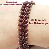 Kit Bracciale Punto San Pietroburgo Base Versione Grande Ametista / Vinaccia