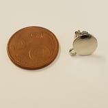 Perno Piatto 10mm con anellino Argento Rodiato