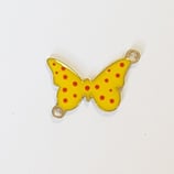 Ciondolo Metallo Smaltato Farfalla 15mm  GIALLO
