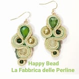 Kit Soutache Orecchini Curves Rosa Salmone / Cream