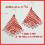 Kit Orecchini Freccia Fucsia Rosa Pesca