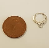 Creole 11mm con anellino Argento Rodiato